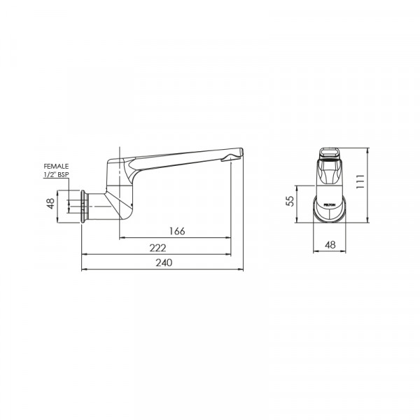 MXSBSC M Max Swivel Bath Spout Medium